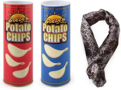 JOKESHOP Potato Chip Snake Can Practical Joke Scary Prank Funny Novelty Stocking Filler