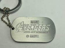 Marvel Avengers Age of Ultron Dog Tag Silver Etched Superhero Keychain