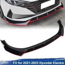 For Hyundai Elantra 2021-2023 Front Bumper Lip Chin Splitter Spoiler Black & Red