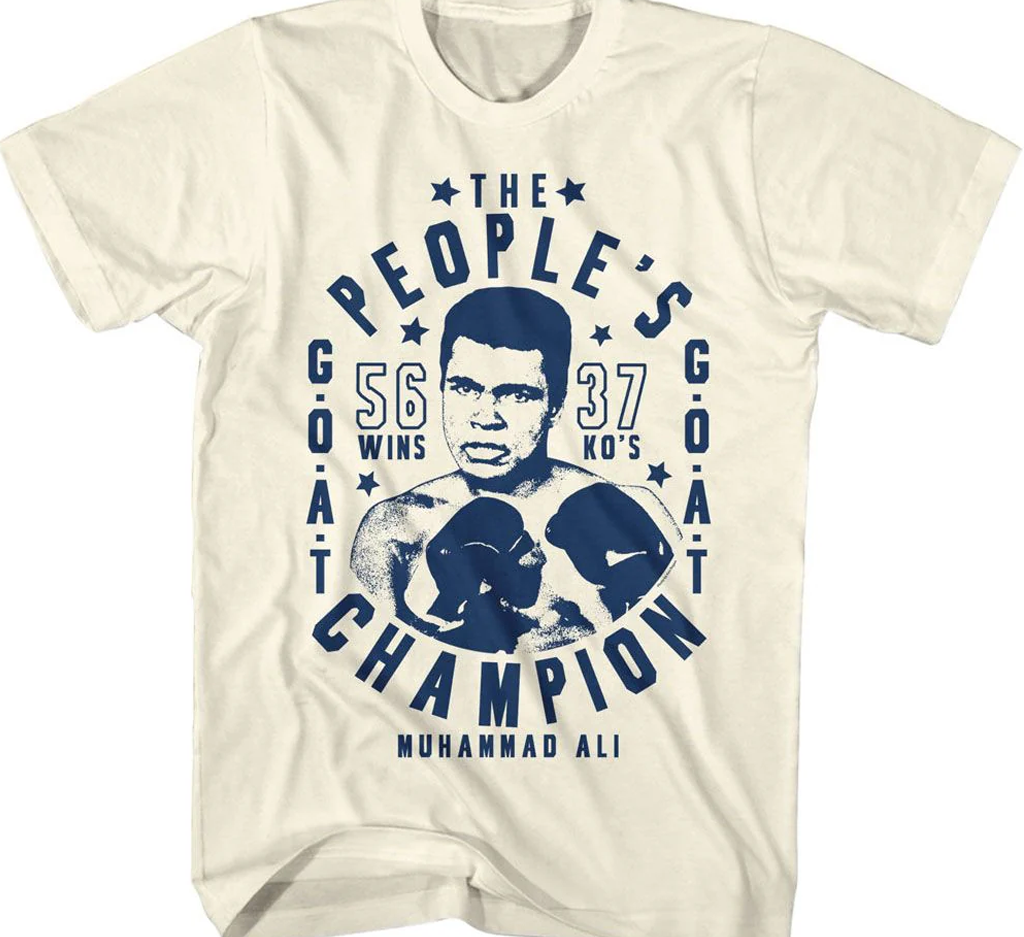 NEW Muhammad Ali white artwork T-shirt Unisex All sizes XY408