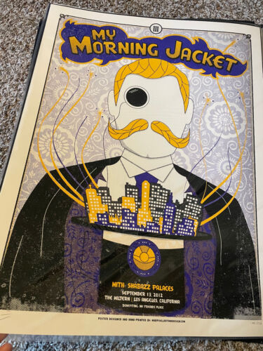 Juego de 3 pósters de serigrafía My Morning Jacket 2012 Los Angeles S/N - Imagen 3 de 6