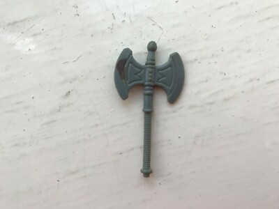 MATTEL HE-MAN MOTU ORIGINAL GRAU WAFFE AXT ZUBEHÖR ACTIONFIGUR MEISTER