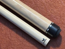 Schmelke Maple Into Teal Curly Maple Pool Cue With Maple Shaft.