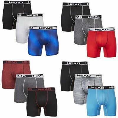 HEAD Mens Boxer Briefs -Performance or Cotton Stretch 12-Pack Tagless S-5XL