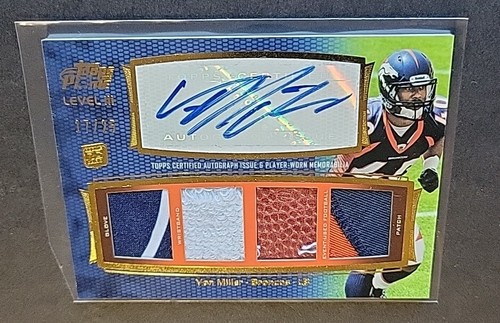 Von Miller 2011 Topps Prime Level III Quad Patch RC Auto #17/25 Rare RPA Rookie - Picture 4 of 14