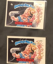 1987 Topps Garbage Pail Kids Series 7 Curly Shirley 265a & Blown Joan 265b