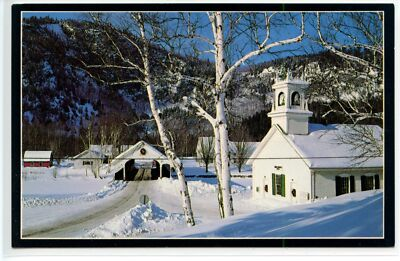 #ad #ad Stark Covered Bridge amp; Church New Hampshire Postcard $6.53