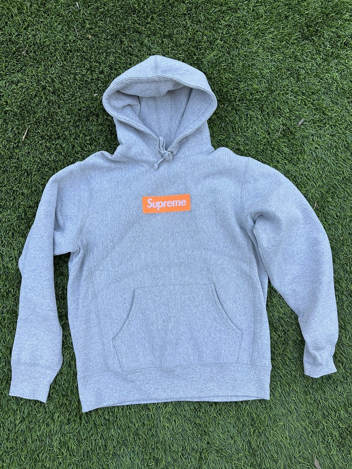 Sweat shirt d'occasion ONCE Authentic Supreme Box logo gris bruyère taille moyenne