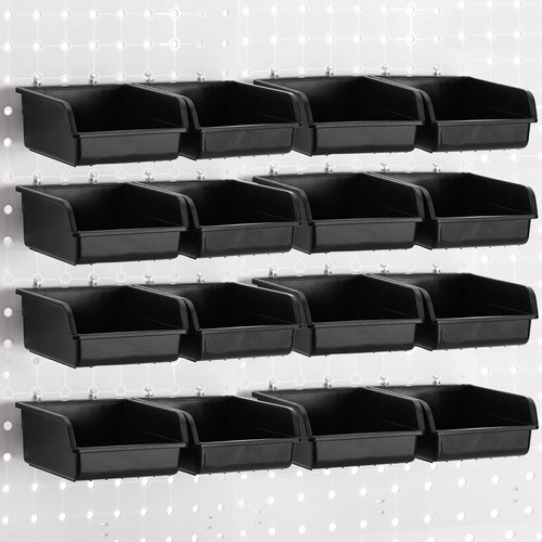 16 Pack Pegboard Bins Parts Storage Tool Workbench Bins for Screws Nuts Bolts - Picture 3 of 8