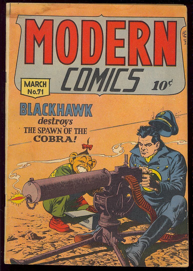 Modern Comics #71 Nice Unrestored Golden Age Blackhawk Quality Comic 1948 VG-FN