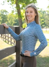 FITS Ayra Long Sleeve Fall-Winter Tech Shirt-M-BlueFin Horseshoe