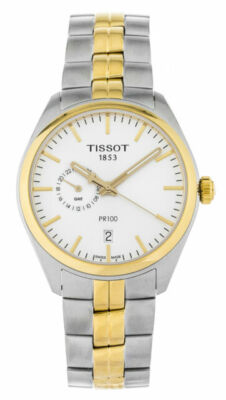 PR 100 Silver Dial Men's Gold Tone Stainless Steel Watch T101.452.33.031.00