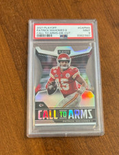 Patrick Mahomes II 2021 Playoff Call Arms Prizm Die Cut CA-PMA Chiefs PSA 9