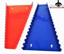 32 Slot Goliath Industrial Mountable Wrench Rack Holder Organizer Tray Redblue