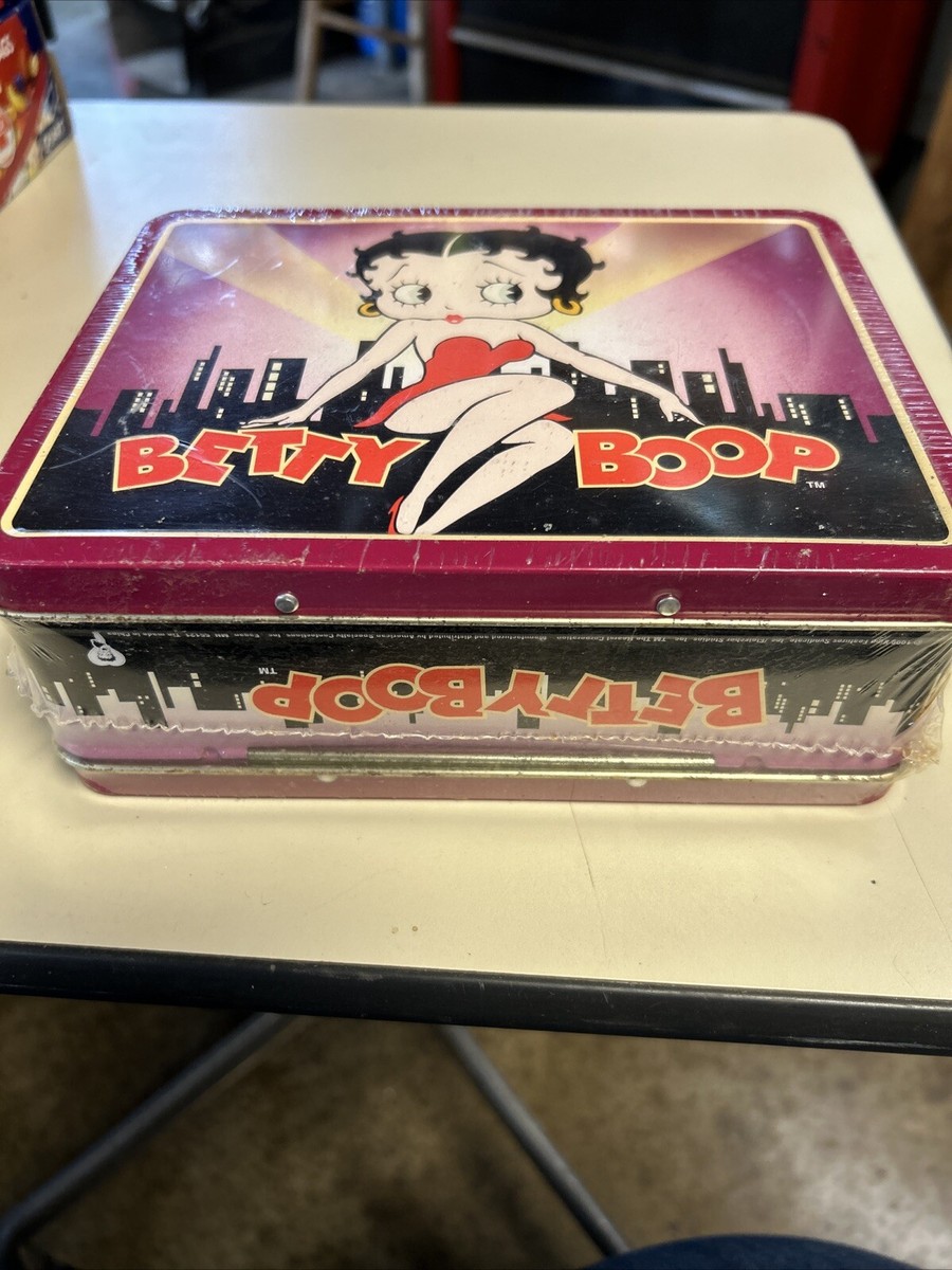 New Vintage 1997 Betty Boop Mini Metal Lunch Box Tin Collectable
