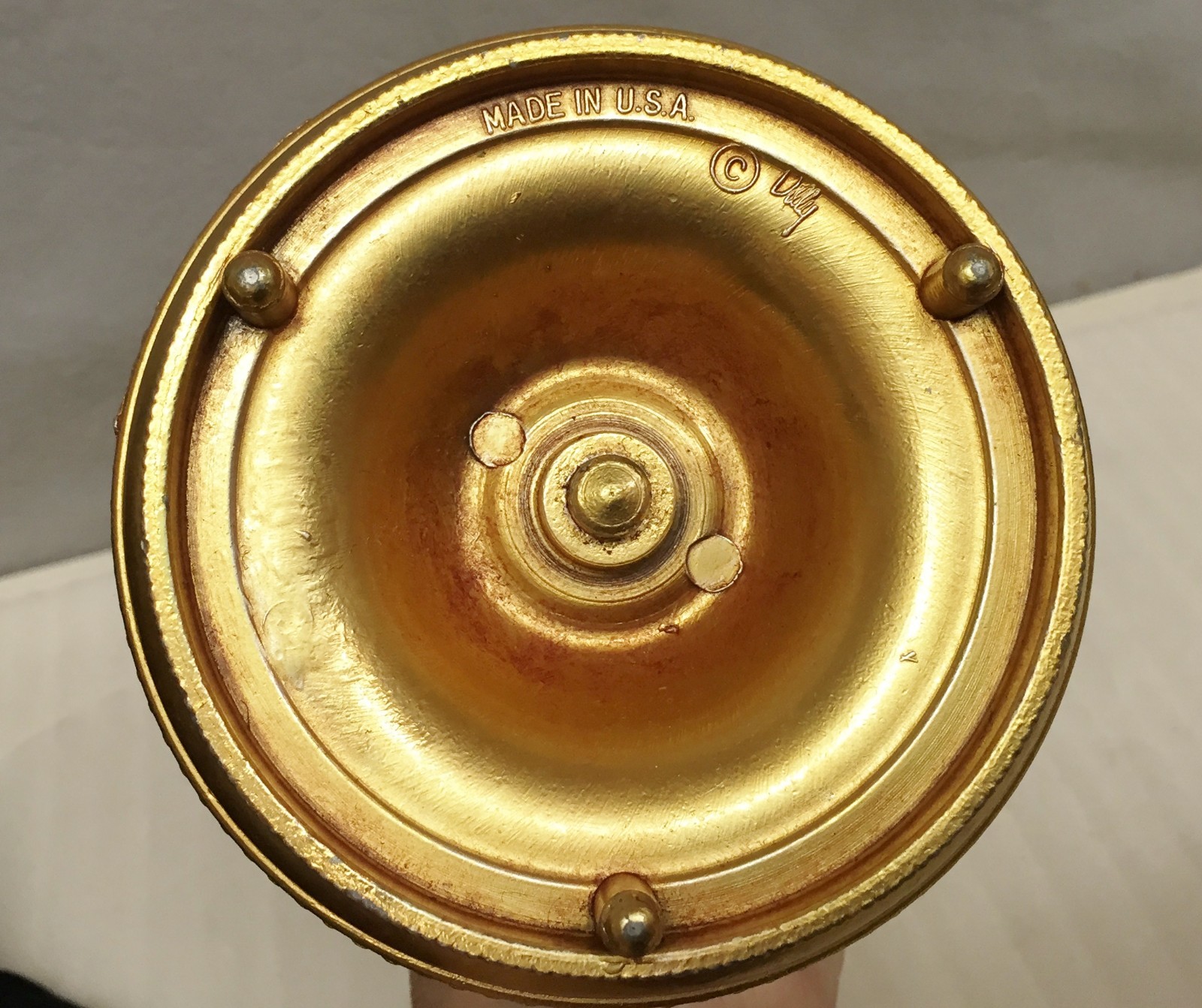 Vintage Villy Ornate Cast Metal Candlestick Holder