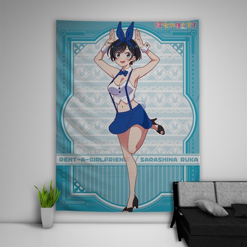 Rent A Girlfriend Sarashina Ruka Tapestry Art Wall Hanging Cover Home Poster - Picture 2 of 8