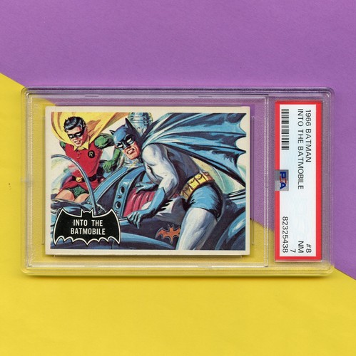 1966 Topps Batman Black Bat #8 Into the Batmobile