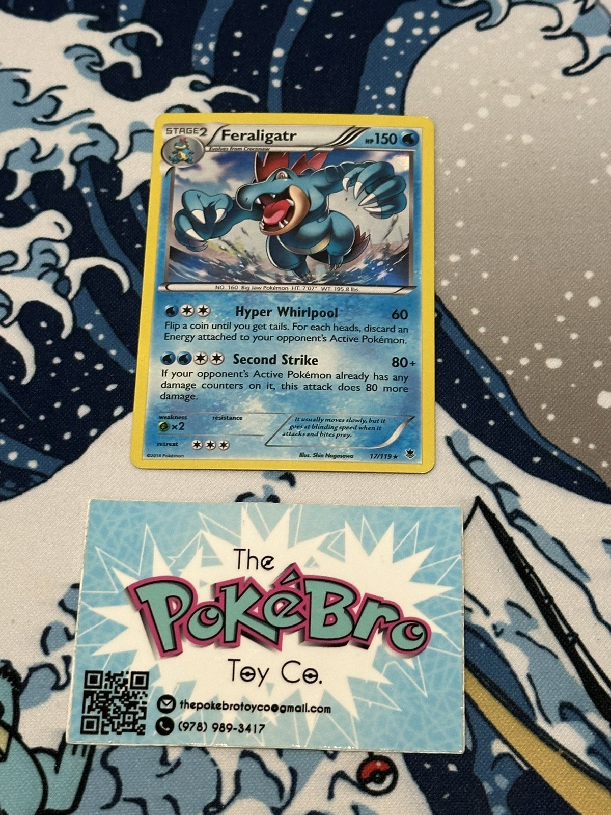 Pokemon TCG Feraligatr Holo Rare Card 17/119 XY Phantom Forces