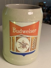 Vintage Anheuser Busch Budweiser Classic Logo Stein W. German 0.5L