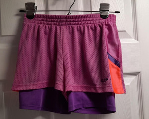 Girls Champion Purple Short Large 10-12