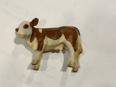 Schleich FLECKVIEH CALF Baby Cow Brown & White 1995 Figure 13132