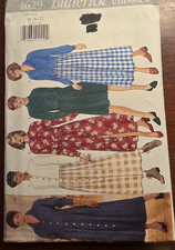 Butterick 4629 Vintage Sewing Pattern Misses Shirt Dress Size 18 20 22 Y UNCUT