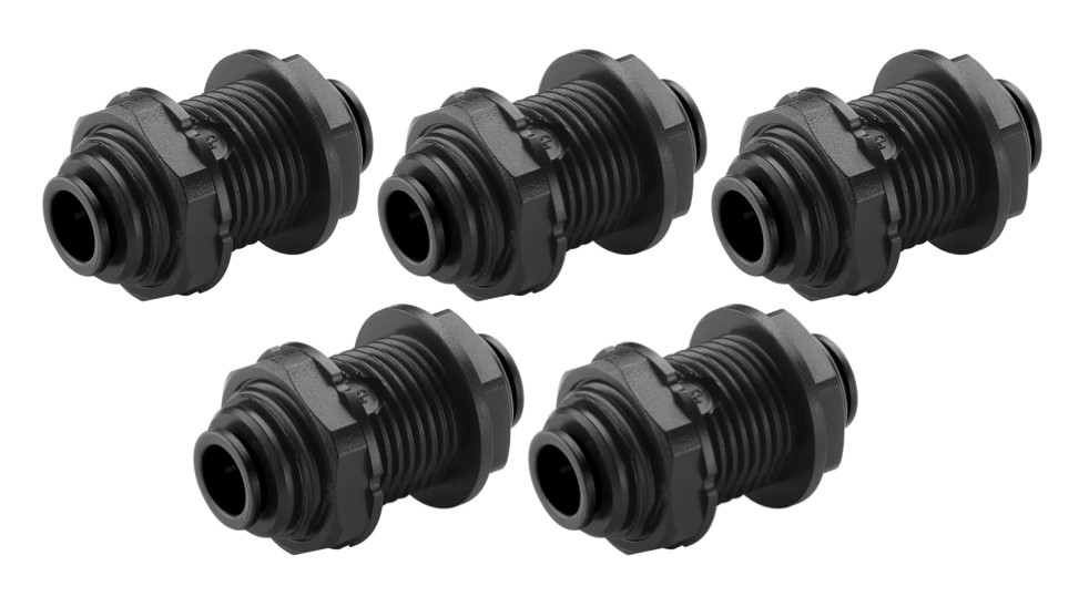 5 x John Guest 12mm Push Fit Bulk Head Water Fitting Connector WS1212
