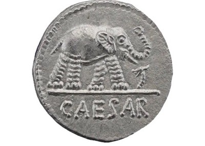 Roman Denarius of Caius Julius Caesar Elephant Modern Coin