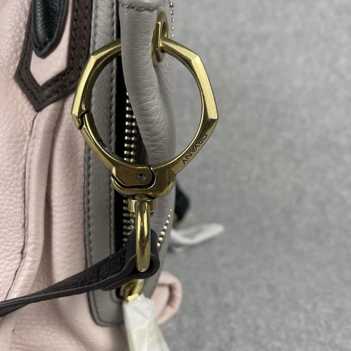 orYANY Ledertasche Umhängetasche seitlicher Reißverschluss rosa Leder Umhängetasche schwarzer Besatz neu mit Etikett - Bild 6 von 17
