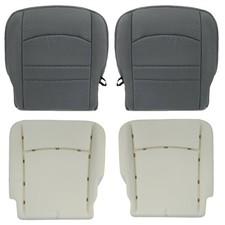 Driver and Passenger Side Bottom and Foam Cushion Replacement Cloth Seat Gray