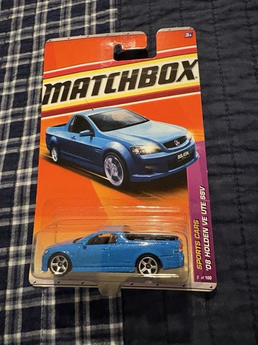 Matchbox BLUE '08 HOLDEN VE UTE SSV Rare 2010 Sports Cars 2 of 100 MOC HTF