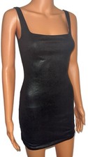 Nookie S Black Gigi Reptile Print Stretch Faux Leather Mini dress Edgy