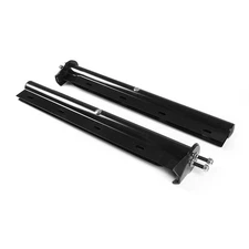 Pair Black Mud Flap Hanger 30" Straight Angled Spring Loaded 1-1/8" Bolt Pattern