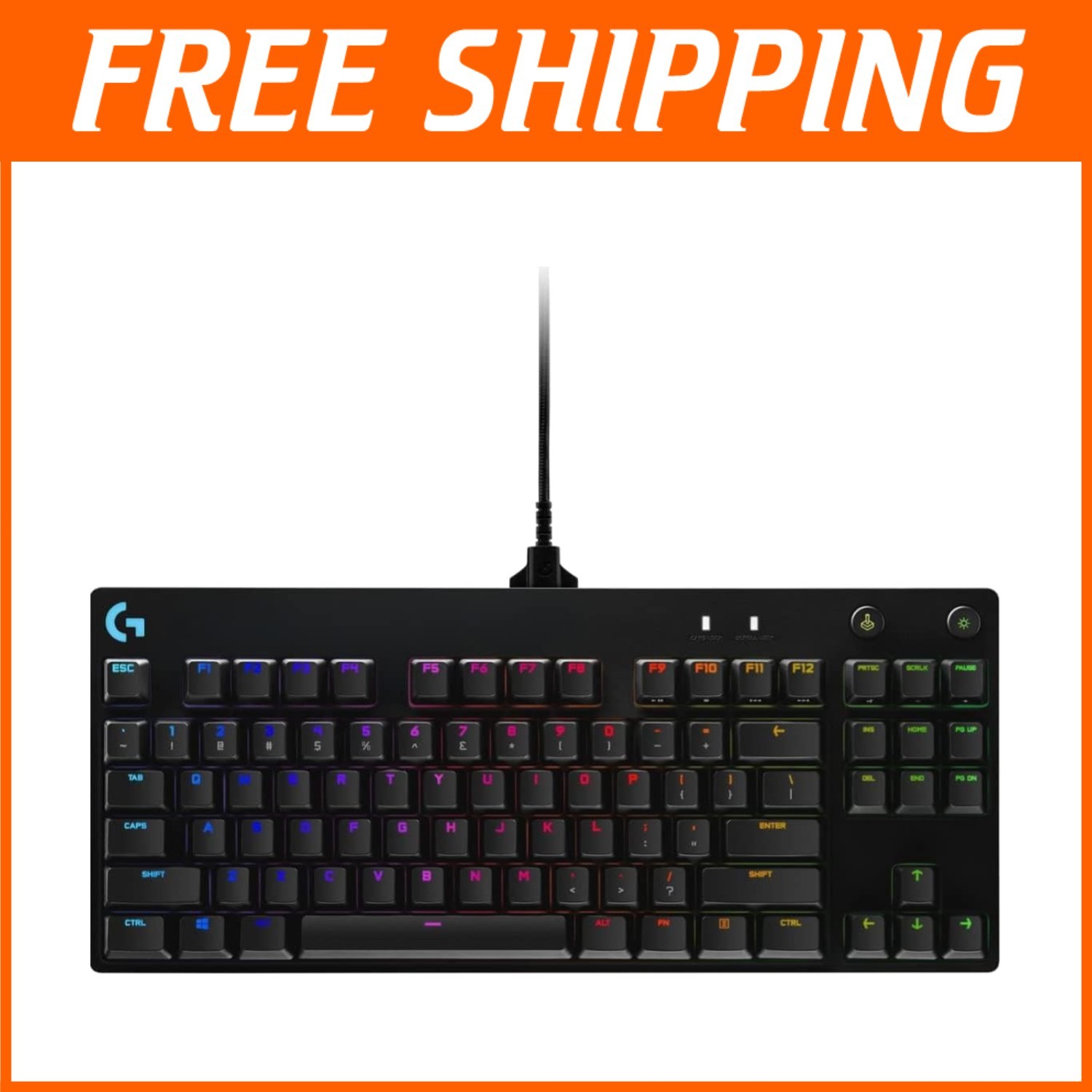 Pro TKL Mechanical Keyboard - Clicky Switches, RGB Backlit