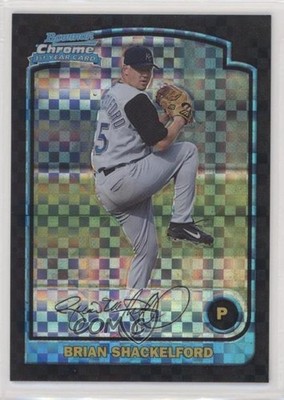 2003 Bowman Chrome X-Fractor Brian Shackelford Shackleford #304 Rookie RC sh7