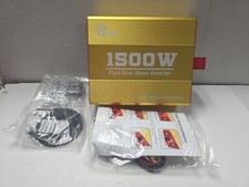 1500W Pure Sine Wave Inverter 12V DC to 110V-120V AC For Off-Grid Solar RV Truck
