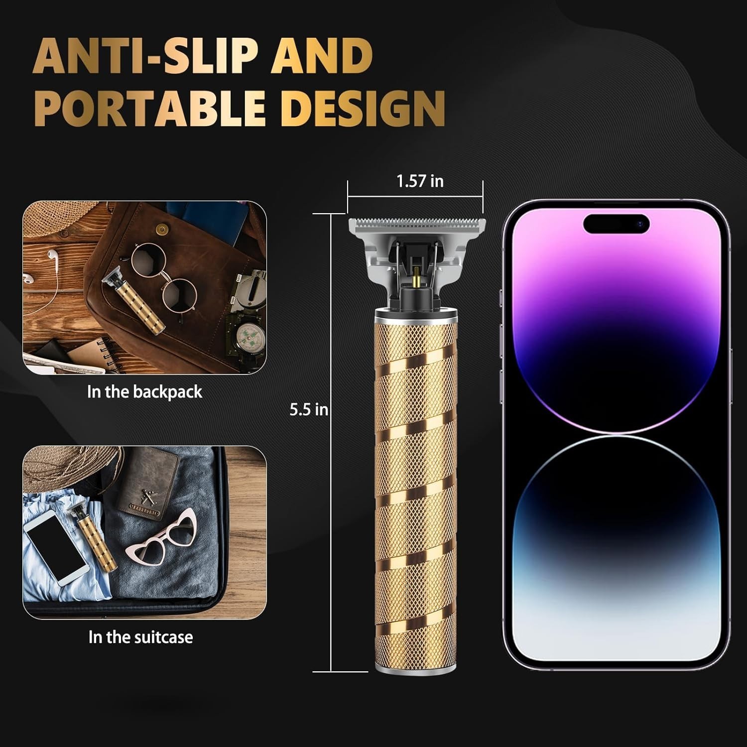 Versatile Beard and Hair Trimmer with Three Guide Combs for Ultimate Styling