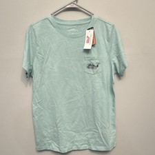 Vineyard Vines Autumn Drive Whale T-Shirt Aqua Haze Women’s Medium