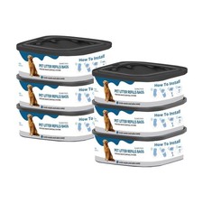 6 Pack Jumbo Square Refills Disposal Bags Refill, 42FT refill Pet Waste Bags ...