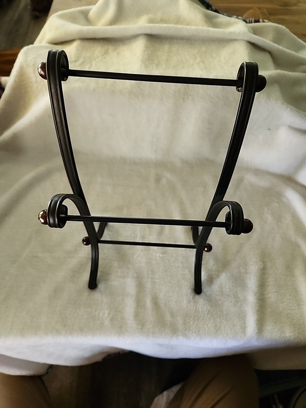 Vintage Metal  2-Tier Tabletop Hand Towel Holder rack  