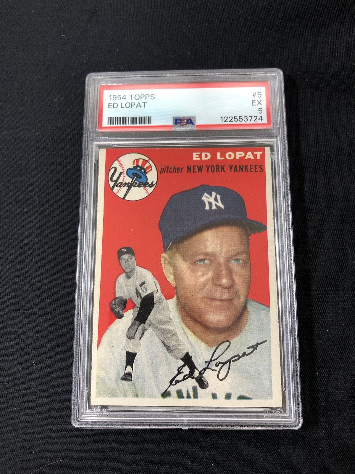 1954 TOPPS Ed Lopat PSA 5* NEW YORK YANKEES #5
