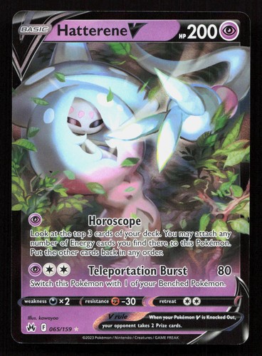 HATTERENE V 065/159 Pokemon CROWN ZENITH Holo
