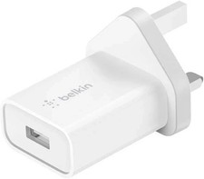Belkin Boost USB A 18W Qualcomm Quick Charge 3.0 Wall Charger For Samsung, Sony