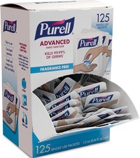 Purell Personals Hand Sanitizer Gel Travel Packets 125ct - 9620-12-125EC.