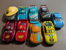 Disney Pixar Race Cars Lightning McQueen Diecast Car Lot Of 9 Read Paint Chips