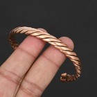 Pure Copper Magnetic Adjustable Handmade Vintage Bangle Jewelry Gift CB-28-065 — photo 3