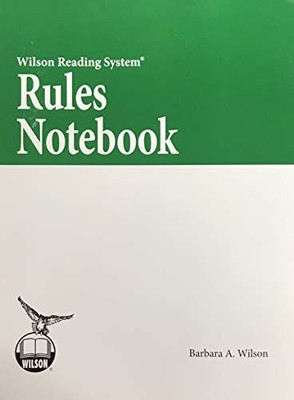 Rules Notebook (Wilson Reading Syst..., Barbara A. Wils