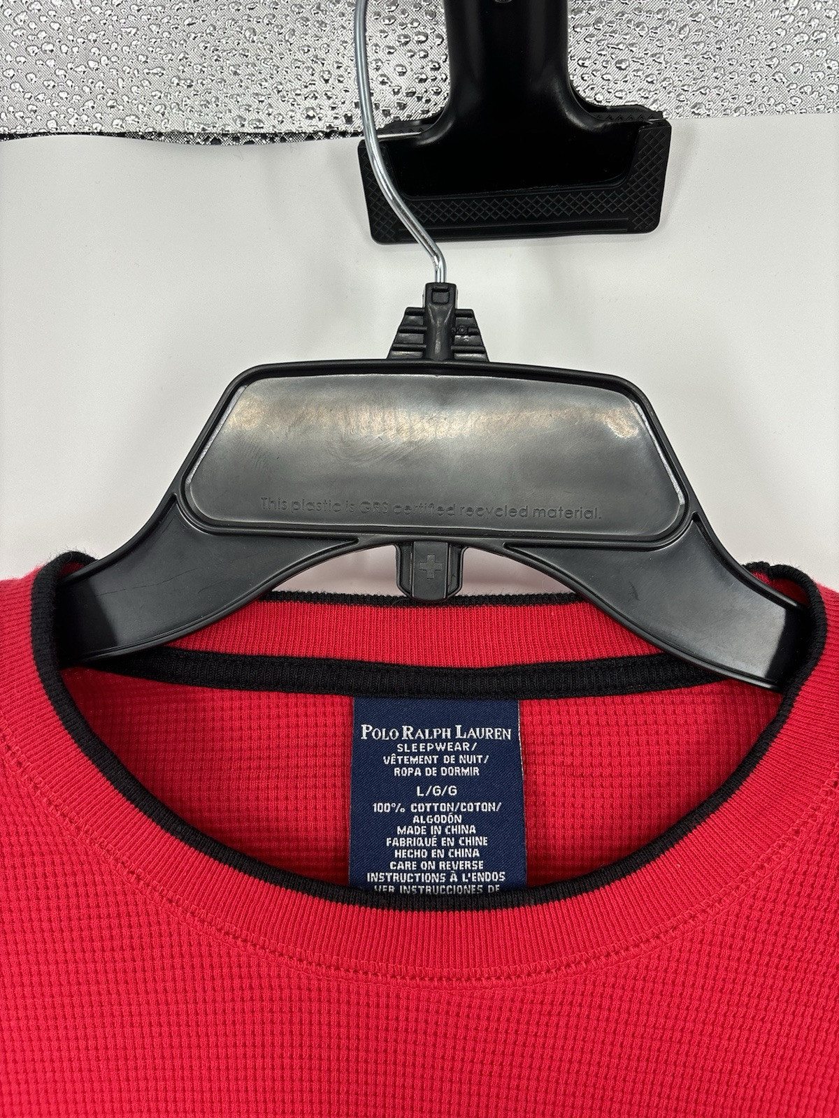 Polo Ralph Lauren manica lunga waffle maglia termica manica lunga logo pony grande