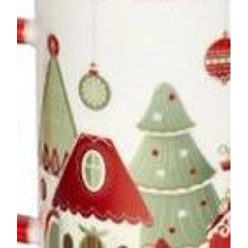 Mug Natale con Tappo e Filtro BRANDANI Villaggio in Festa Bianco Porcellana, fotografia 7 di 9